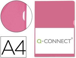 Carpeta Dossier Uñero Plastico Q-Connect Din A4 120 Micras Roja Caja de 100 Unidades