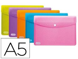 Carpeta elba urban dossier broche polipropileno din a5 pack de 5 colores surtidos
