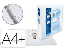 Carpeta exacompta canguro 2 anillas 60 mm din a4+ carton forrado polipropileno personalizable 3 bolsillos