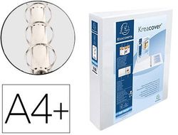Carpeta exacompta canguro 4 anillas 40 mm din a4+ carton forrado polipropileno personalizable 3 bolsillos