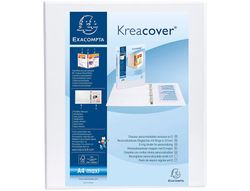 Carpeta exacompta canguro 4 anillas 60 mm DIN A4+ carton forrado polipropileno personalizable 3 bolsillos