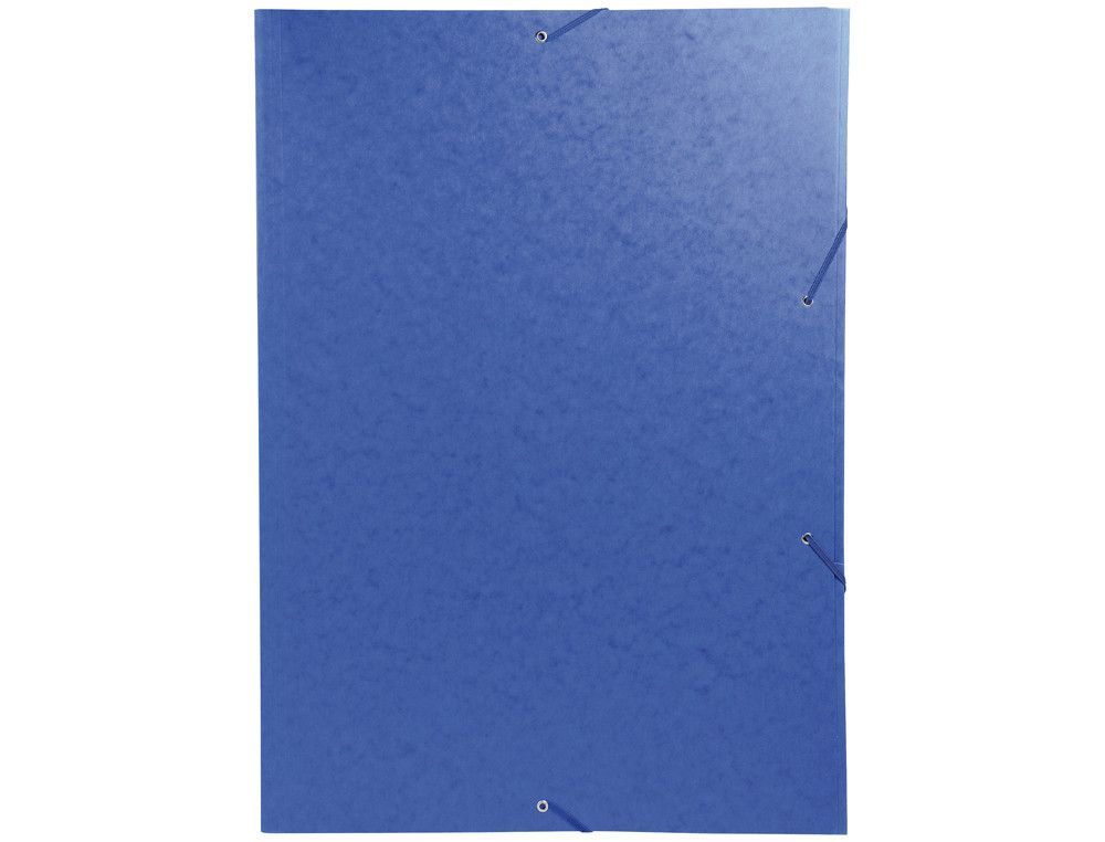 Carpeta Exacompta de cartón formato A3 con gomas de color azul