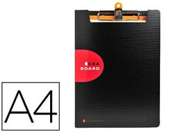 Carpeta exacompta exactive con tapa polipropileno negro con pinza y portaboligrafo din a4