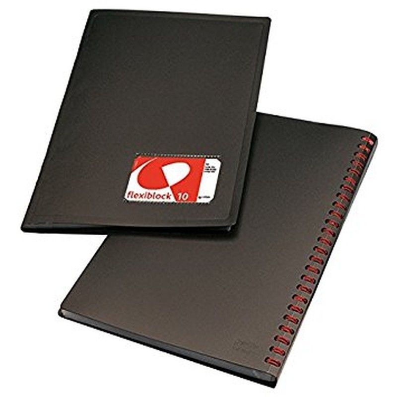 Carpeta FLEXIBLOCK Fº 50 fundas, Negro