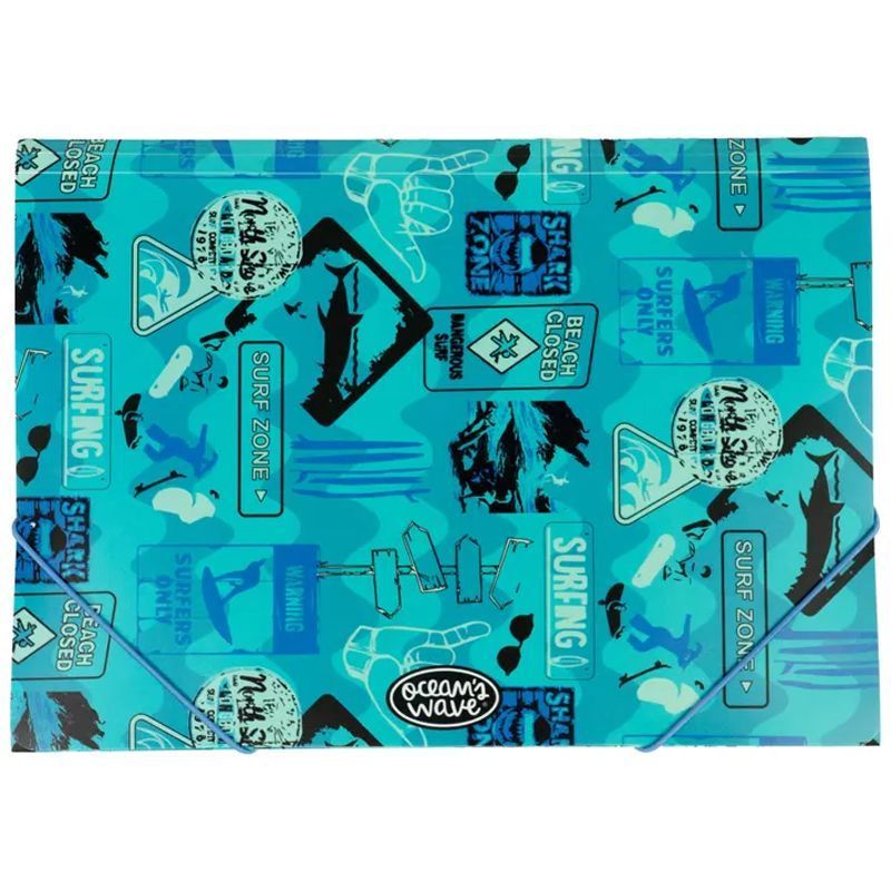 Carpeta Folio Polipropileno Gomas y Solapas Surf