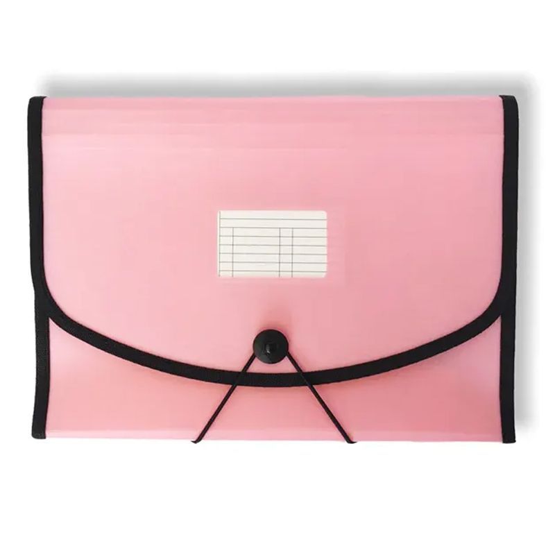 Carpeta fuelle 13 departamentos Rosa Pastel