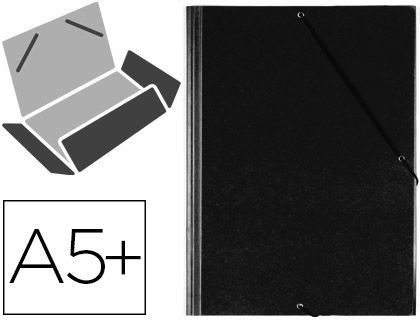 Carpeta Gomas Solapas Plastico Saro Cuarto Negro