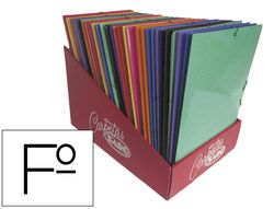 Carpeta gomas solapas saro carton folio colores surtidos