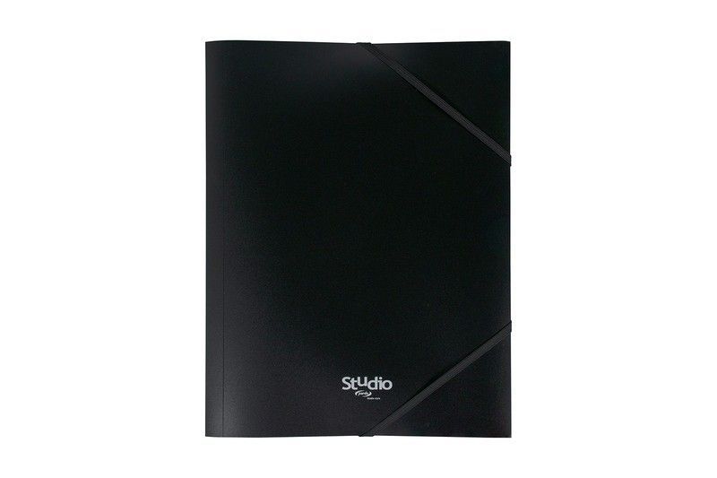 Carpeta gomas y solapas PP Opaca Negra