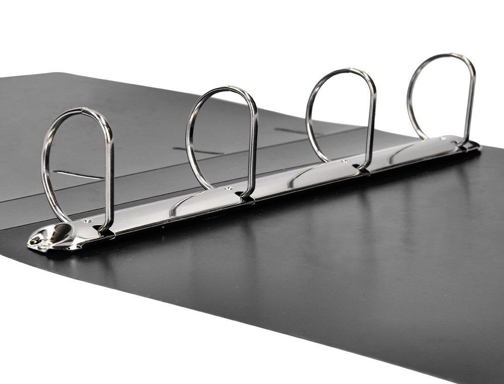 Carpeta liderpapel 4 anillas 40 mm mixtas polipropileno din a4 negro opaco