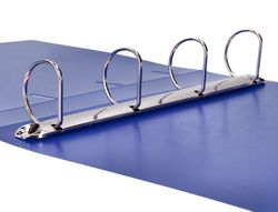 Carpeta liderpapel 4 anillas mixtas 40 mm polipropileno din a4 azul translucido