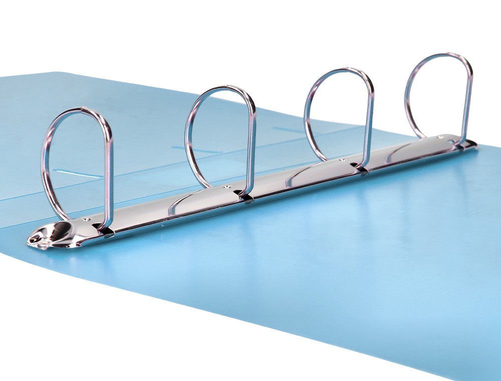 Carpeta liderpapel 4 anillas mixtas 40 mm polipropileno din a4 celeste opaco