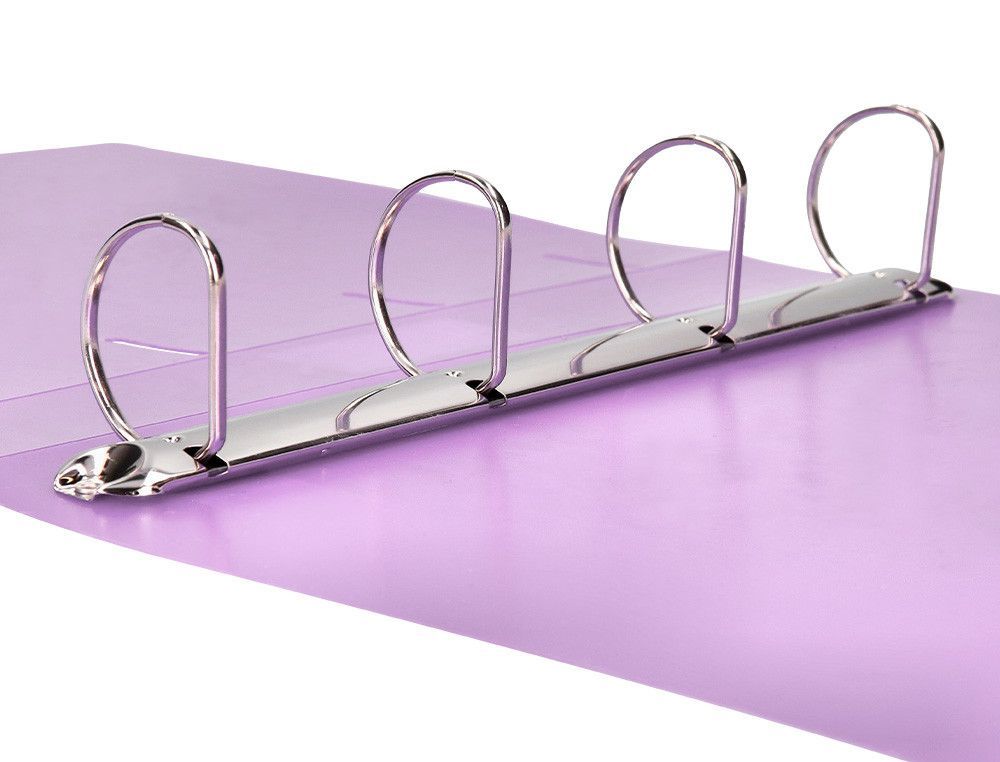 Carpeta liderpapel 4 anillas mixtas 40 mm polipropileno din a4 lavanda opaco