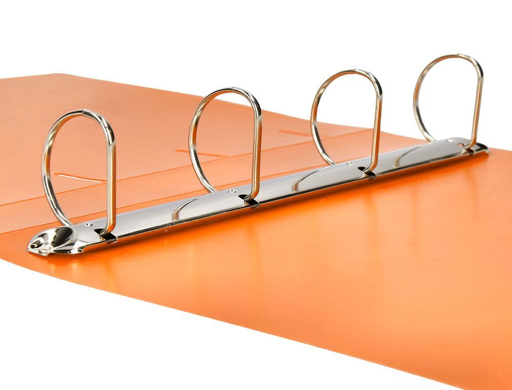 Carpeta liderpapel 4 anillas mixtas 40 mm polipropileno din a4 naranja fluor opaco