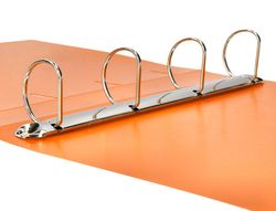 Carpeta liderpapel 4 anillas mixtas 40 mm polipropileno din a4 naranja fluor opaco