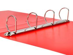 Carpeta liderpapel 4 anillas mixtas 40 mm polipropileno din a4 rojo translucido