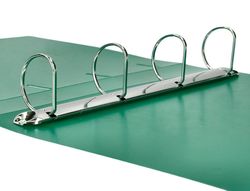 Carpeta liderpapel 4 anillas mixtas 40 mm polipropileno din a4 verde translucido