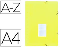 Carpeta liderpapel clasificador fuelle polipropileno din a4 amarillo fluor opaco 13 departamentos