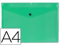 Carpeta Liderpapel Dossier Broche 34043 Polipropileno Din A4 Verde Transparente 50 Hojas