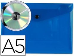 Carpeta Liderpapel Dossier Broche 34352 Polipropileno Din A5 Azul Transparente