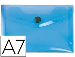 Carpeta Liderpapel Dossier Broche 44222 Polipropileno Din A7 Azul Serie Frosty
