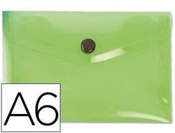 Carpeta Liderpapel Dossier Broche 44233 Polipropileno Din A6 Verde Serie Frosty