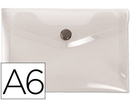 Carpeta Liderpapel Dossier Broche 44234 Polipropileno Din A6 Incolora Serie Frosty