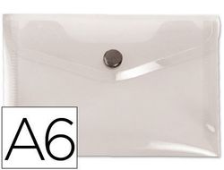 Carpeta Liderpapel Dossier Broche 44234 Polipropileno Din A6 Incolora Serie Frosty