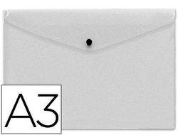 Carpeta Liderpapel Dossier Broche 44244 Polipropileno Din A3 Incolora Serie Frosty