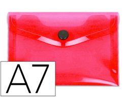 Carpeta liderpapel dossier broche polipropileno din a7 rojo translucido