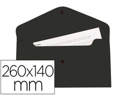 Carpeta liderpapel dossier broche polipropileno tama o sobre americano 260x140 mm negro opaco