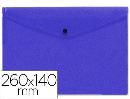 Carpeta Liderpapel Dossier Broche Polipropileno Tamaño Sobre Americano 260X140 mm Azul