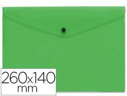 Carpeta Liderpapel Dossier Broche Polipropileno Tamaño Sobre Americano 260X140Mm Verde