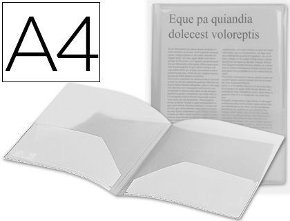 Carpeta Liderpapel Dossier Dos Bolsas 35584 Polipropilenodin A4 Incolora