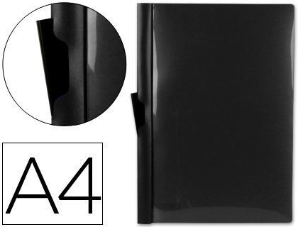 Carpeta Liderpapel Dossier Pinza Lateral 35365 Polipropileno Din A4 Negra 30 Hojas Pinza Deslizante