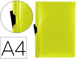 Carpeta liderpapel dossier pinza lateral polipropileno din a4 amarillo fluor opaco 30 hojas pinza deslizante