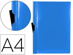 Carpeta liderpapel dossier pinza lateral polipropileno din a4 azul translucido 60 hojas pinza deslizante