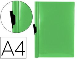 Carpeta liderpapel dossier pinza lateral polipropileno din a4 verde manzana opaco 30 hojas pinza deslizante