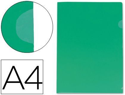 Carpeta Liderpapel Dossier Uñero 44003 Polipropileno Din A4 Verde 20 Hojas