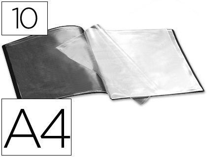 Carpeta Liderpapel Escaparate 37905 10 Fundas Polipropileno Din A4 Negra