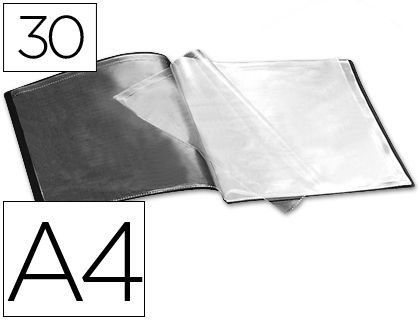 Carpeta Liderpapel Escaparate 37925 30 Fundas Polipropileno Din A4 Negra