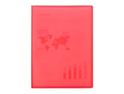 Carpeta liderpapel escaparate 40 fundas polipropileno din a3 rojo translucido