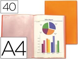 Carpeta Liderpapel Escaparate 47051 40 Fundas Polipropileno Traslucida Din A4 Naranja Frosty