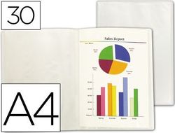 Carpeta Liderpapel Escaparate 47494 30 Fundas Polipropileno Traslucida Din A4 Transparente Frosty