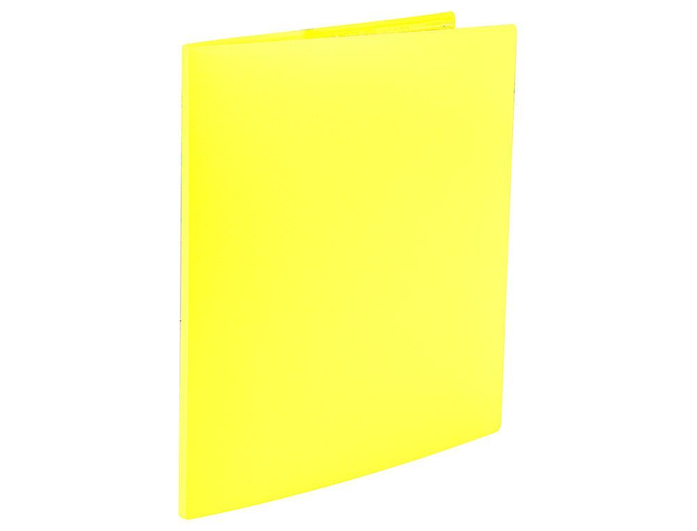 Carpeta liderpapel escaparate 80 fundas polipropileno DIN A4 amarillo fluor opaco