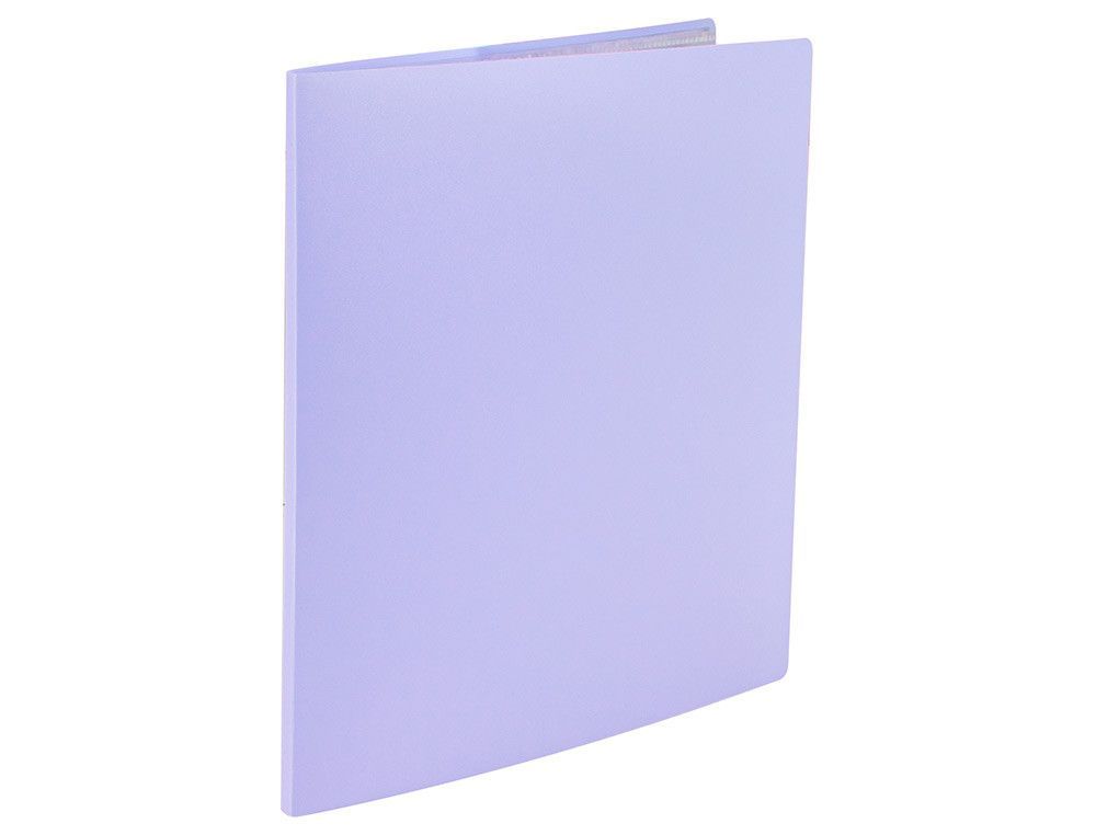 Carpeta liderpapel escaparate 80 fundas polipropileno DIN A4 lavanda opaco