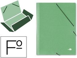 Carpeta Liderpapel Gomas Folio 3 Solapas Carton Simil Prespan Verde
