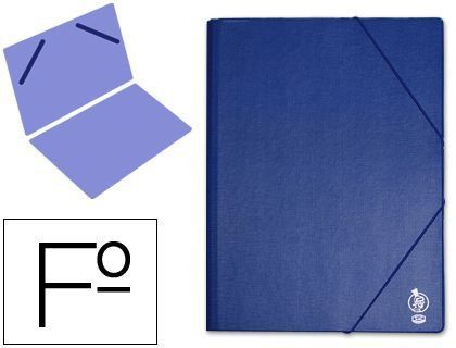 Carpeta Liderpapel Gomas Folio Sencilla Pvc Azul
