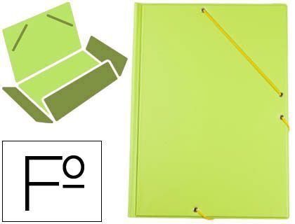 Carpeta Liderpapel Gomas Plastico Folio Solapa Color Verde Pistacho