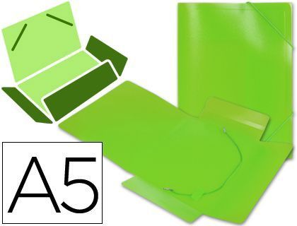 Carpeta Liderpapel Gomas Solapas 34973 Polipropileno Din A5 Verde